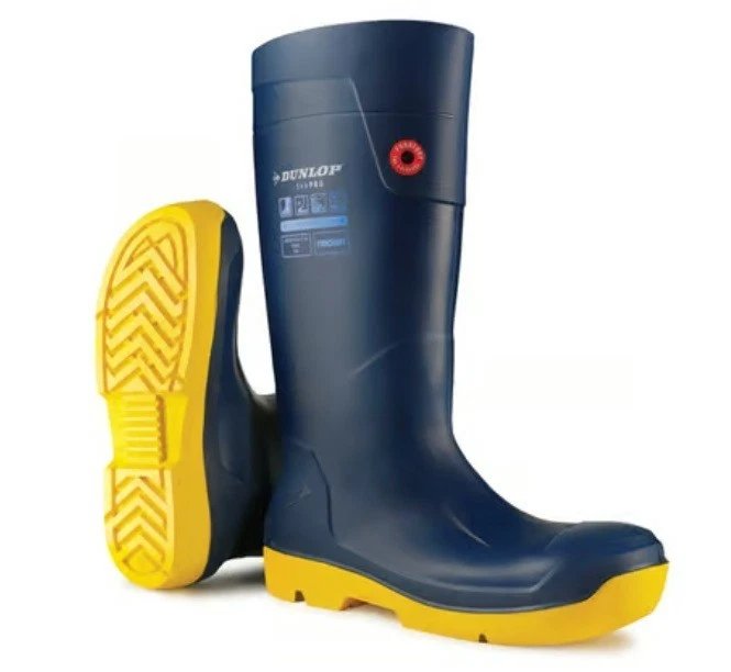 US Size 7 Dunlop Purofort SeaPRO full safety Boots (Sea blue/yellow)